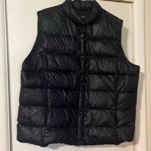 Lands End Puffer Vest, XL, Dark Grey